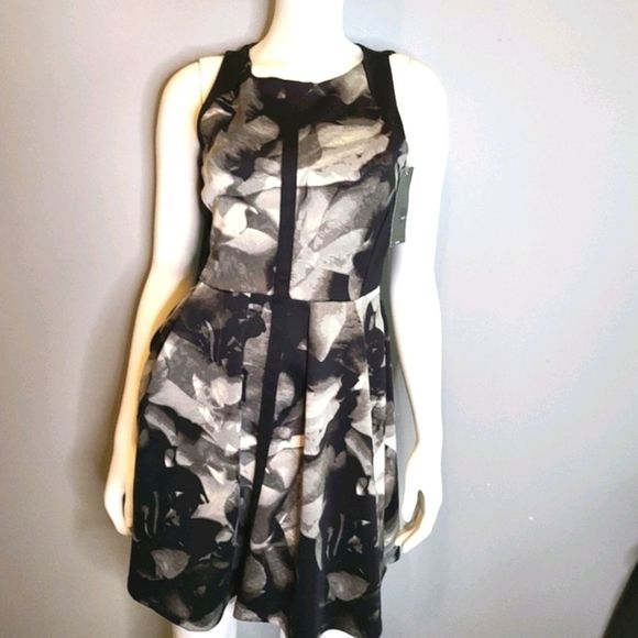 New with Tags Floral Fit and Flair Dress XS - Picture 3 of 11